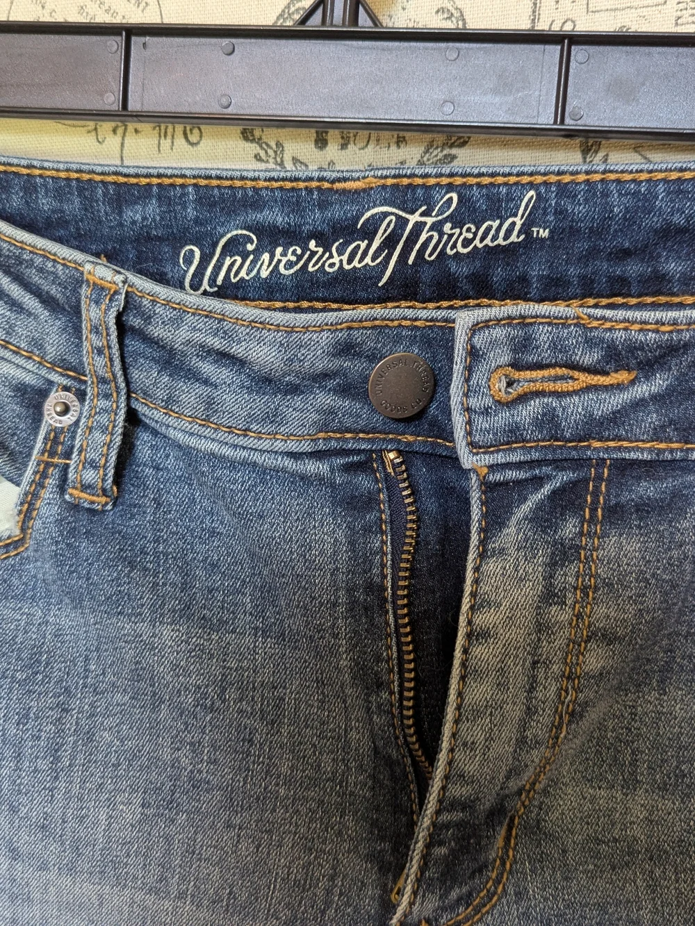 Universal Thread Women's Distressed Stretch Skinny Jeans - Blue Size 10
